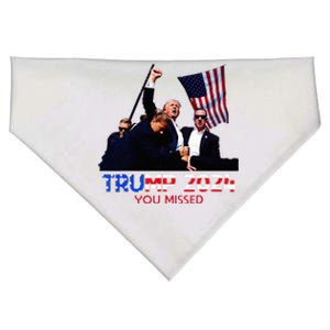 Trump Assasination Bloody Ear Butler You Missed Trump USA-Made Doggie Bandana