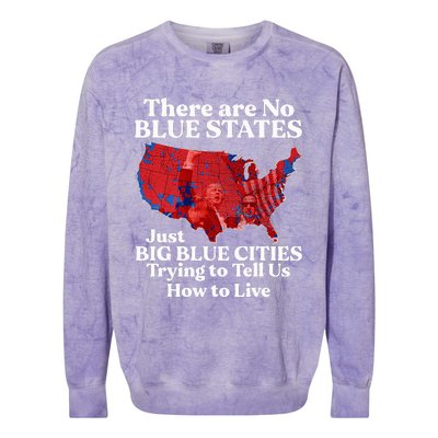 There Are Blue States Just Big Blue Cities Trying To Tell Us Colorblast Crewneck Sweatshirt