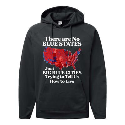 There Are Blue States Just Big Blue Cities Trying To Tell Us Performance Fleece Hoodie