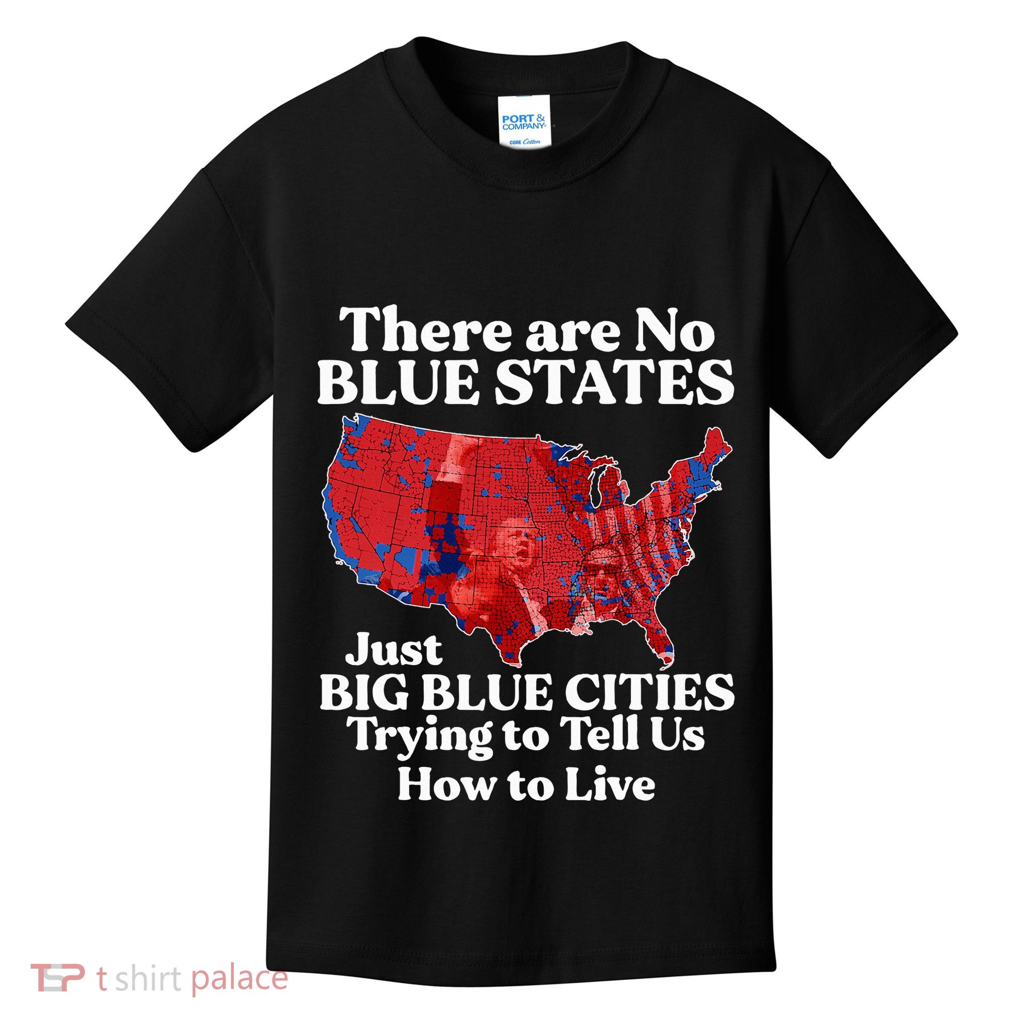 There Are Blue States Just Big Blue Cities Trying To Tell Us Kids T-Shirt