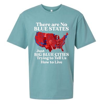 There Are Blue States Just Big Blue Cities Trying To Tell Us Sueded Cloud Jersey T-Shirt