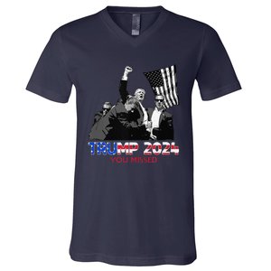 Trump Assasination Bloody Ear Butler You Missed Trump V-Neck T-Shirt