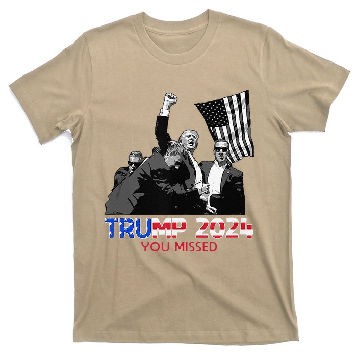 Trump Assasination Bloody Ear Butler You Missed Trump T-Shirt