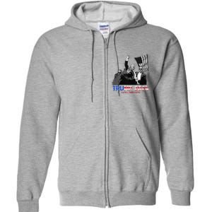 Trump Assasination Bloody Ear Butler You Missed Trump Full Zip Hoodie