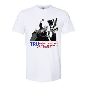 Trump Assasination Bloody Ear Butler You Missed Trump Softstyle CVC T-Shirt