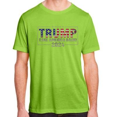 Take America Back American Flag Trump 2024 Adult ChromaSoft Performance T-Shirt