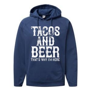 TACOS AND BEER Drinking Drunk Cinco De Mayo Women Gift Performance Fleece Hoodie