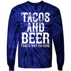 TACOS AND BEER Drinking Drunk Cinco De Mayo Women Gift Tie-Dye Long Sleeve Shirt