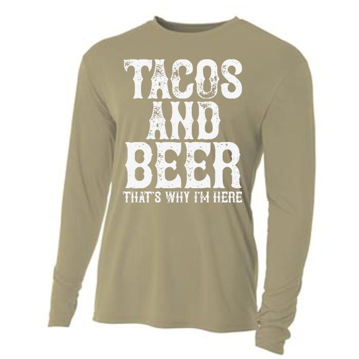 TACOS AND BEER Drinking Drunk Cinco De Mayo Women Gift Cooling Performance Long Sleeve Crew