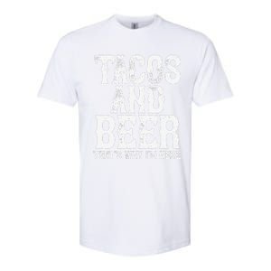 TACOS AND BEER Drinking Drunk Cinco De Mayo Women Gift Softstyle CVC T-Shirt