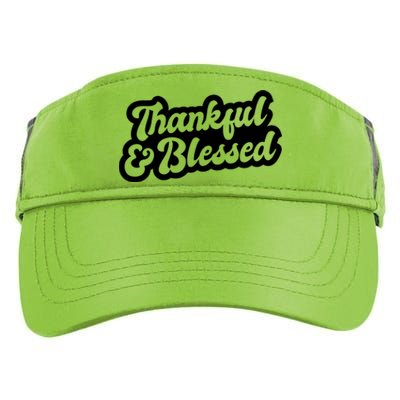 Thankful And Blessed Thanksgiving Holiday Adult Drive Performance Visor