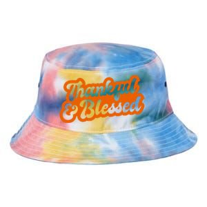 Thankful And Blessed Thanksgiving Holiday Tie Dye Newport Bucket Hat