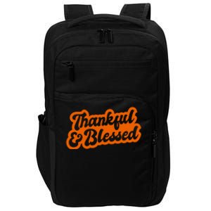 Thankful And Blessed Thanksgiving Holiday Impact Tech Backpack