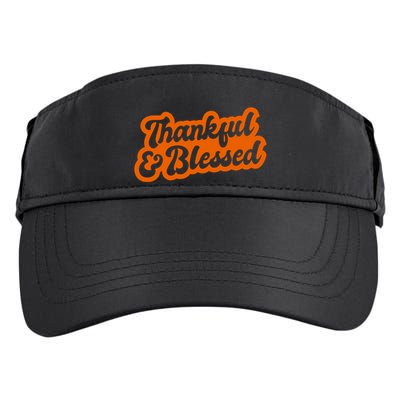 Thankful And Blessed Thanksgiving Holiday Adult Drive Performance Visor