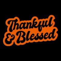 Thankful And Blessed Thanksgiving Holiday Drawstring Bag