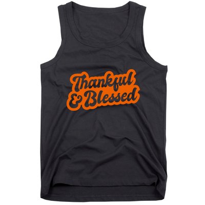 Thankful And Blessed Thanksgiving Holiday Tank Top