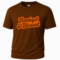 Thankful And Blessed Thanksgiving Holiday Cooling Performance Crew T-Shirt