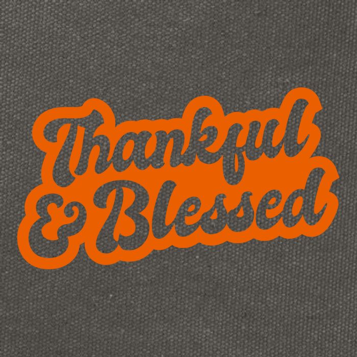 Thankful And Blessed Thanksgiving Holiday Cotton Canvas Backpack