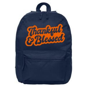 Thankful And Blessed Thanksgiving Holiday 16 in Basic Backpack