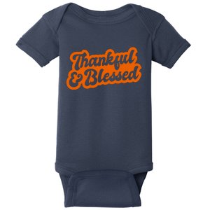 Thankful And Blessed Thanksgiving Holiday Baby Bodysuit