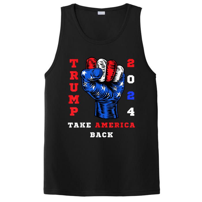 Take America Back Trump 2024 Maga Republicans Patriotic PosiCharge Competitor Tank