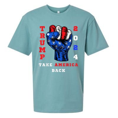 Take America Back Trump 2024 Maga Republicans Patriotic Sueded Cloud Jersey T-Shirt