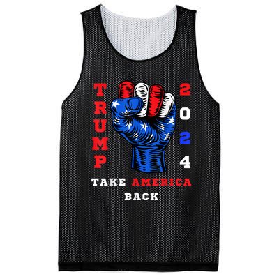 Take America Back Trump 2024 Maga Republicans Patriotic Mesh Reversible Basketball Jersey Tank