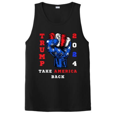 Take America Back Trump 2024 Maga Republicans Patriotic PosiCharge Competitor Tank