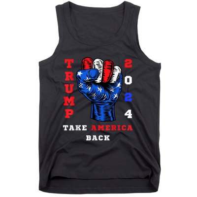 Take America Back Trump 2024 Maga Republicans Patriotic Tank Top