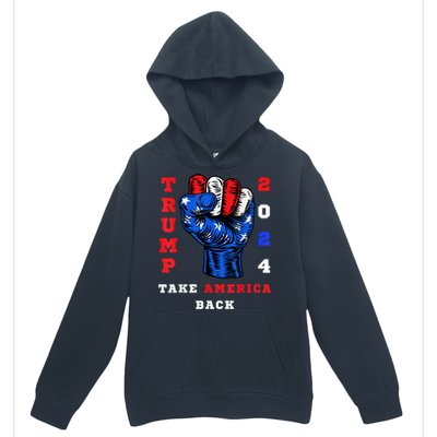 Take America Back Trump 2024 Maga Republicans Patriotic Urban Pullover Hoodie