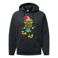 The Anti Biden Elf Funny Christmas Matching Family Outfit Performance Fleece Hoodie