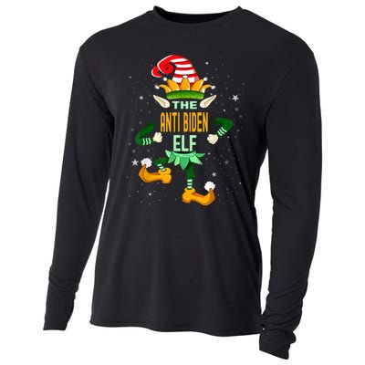 The Anti Biden Elf Funny Christmas Matching Family Outfit Cooling Performance Long Sleeve Crew