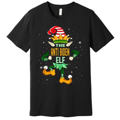 The Anti Biden Elf Funny Christmas Matching Family Outfit Premium T-Shirt