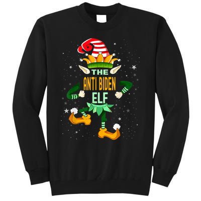 The Anti Biden Elf Funny Christmas Matching Family Outfit Tall Sweatshirt