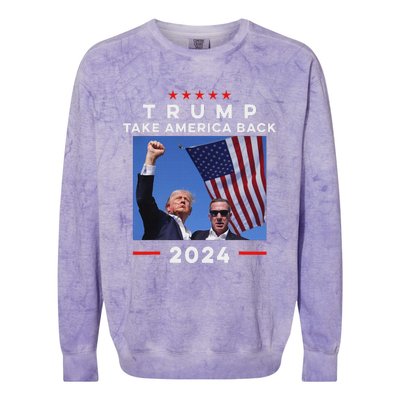 Take America Back Again Survivor Rally Design Colorblast Crewneck Sweatshirt