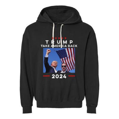 Take America Back Again Survivor Rally Design Garment-Dyed Fleece Hoodie