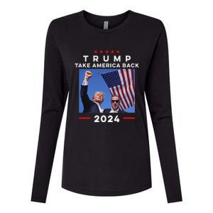 Take America Back Again Survivor Rally Design Womens Cotton Relaxed Long Sleeve T-Shirt