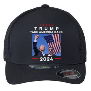 Take America Back Again Survivor Rally Design Flexfit Unipanel Trucker Cap