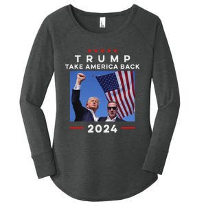 Take America Back Again Survivor Rally Design Women's Perfect Tri Tunic Long Sleeve Shirt