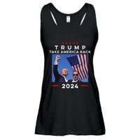 Take America Back Again Survivor Rally Design Ladies Essential Flowy Tank