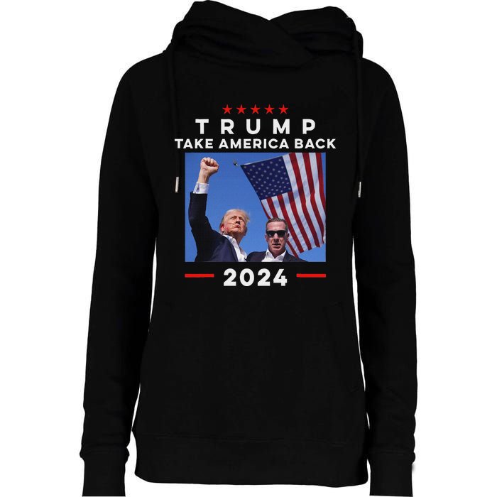 Take America Back Again Survivor Rally Design Womens Funnel Neck Pullover Hood