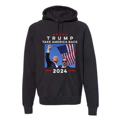 Take America Back Again Survivor Rally Design Premium Hoodie