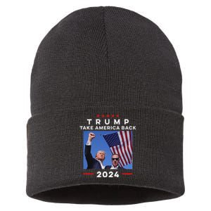 Take America Back Again Survivor Rally Design Sustainable Knit Beanie