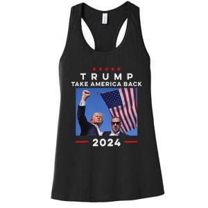 Take America Back Again Survivor Rally Design Women's Racerback Tank