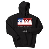 Take America Back Election 2024 American Flag Maga Kids Hoodie