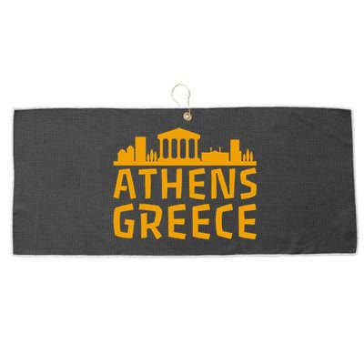 Tourist Attractions Building City Town Greek Greece Large Microfiber Waffle Golf Towel