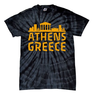 Tourist Attractions Building City Town Greek Greece Tie-Dye T-Shirt