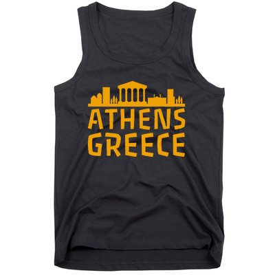 Tourist Attractions Building City Town Greek Greece Tank Top