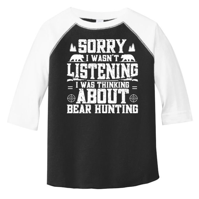 Thinking About Bear Hunting Bear Hunter Gift Toddler Fine Jersey T-Shirt