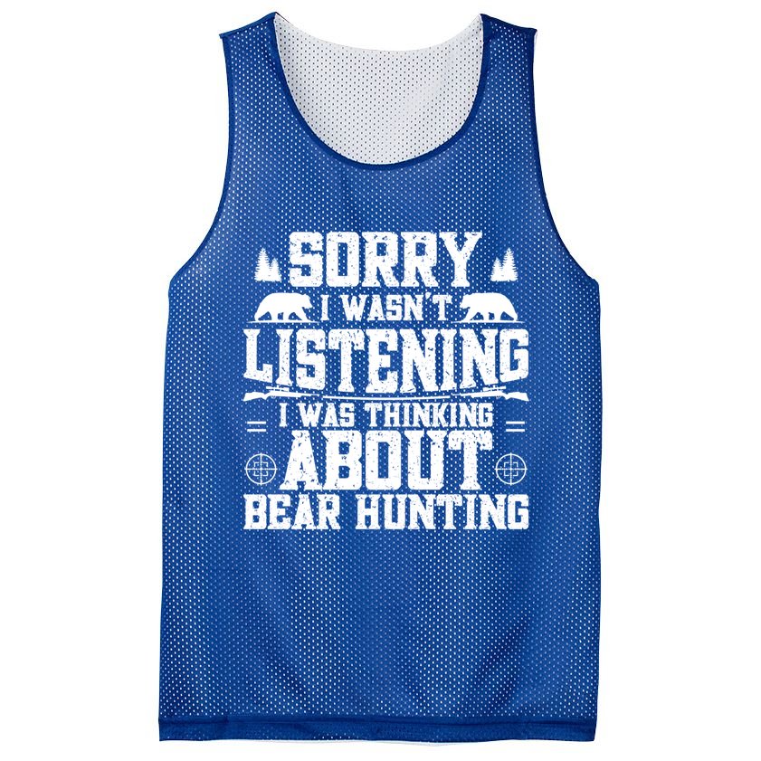 Thinking About Bear Hunting Bear Hunter Gift Mesh Reversible Basketball Jersey Tank